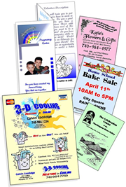 custom-printed brochures, flyers, posters & placemats