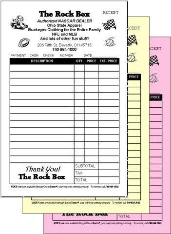 carbonless forms, custom printed